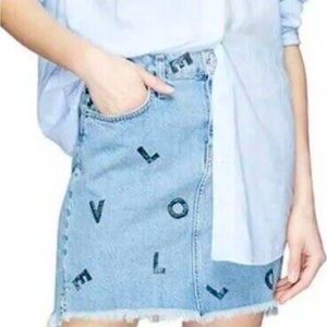 Current/Elliott size 23 denim Love skirt
